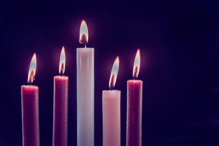 advent week 1 hope - purple candle